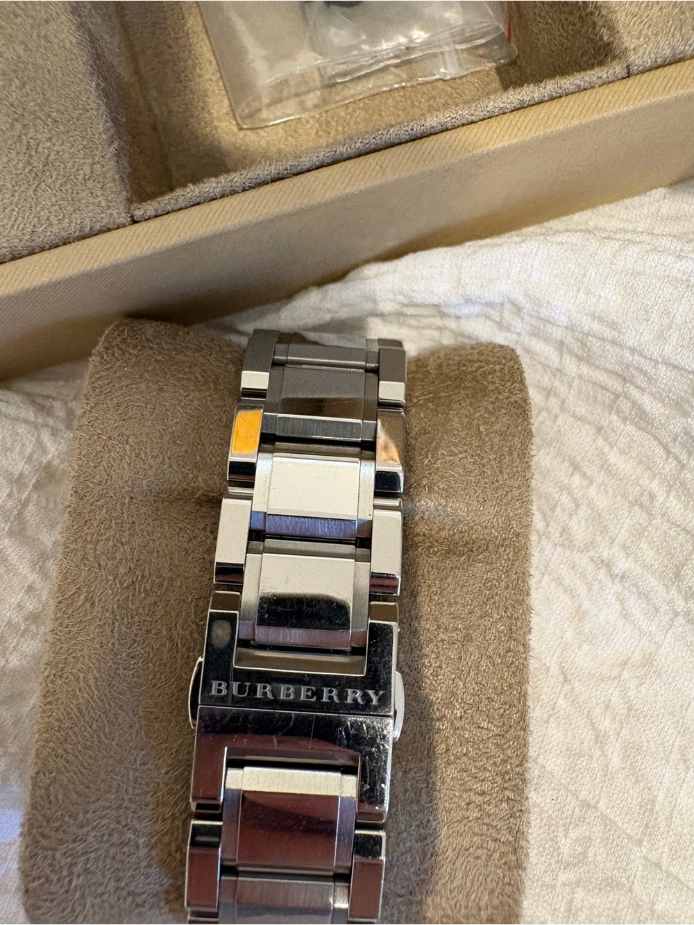 Burberry Silver Stainless Steel Bracelet Watch with White Dial - Picture 2 of 6